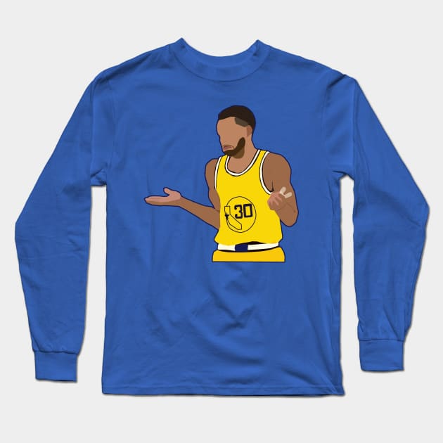 Steph Curry Shrug Nba Long Sleeve T Shirt TeePublic